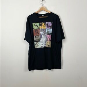 Fruit Of The Loom Taylor Swift Graphic Eras Tour Short Sleeve Black XL T-Shirt